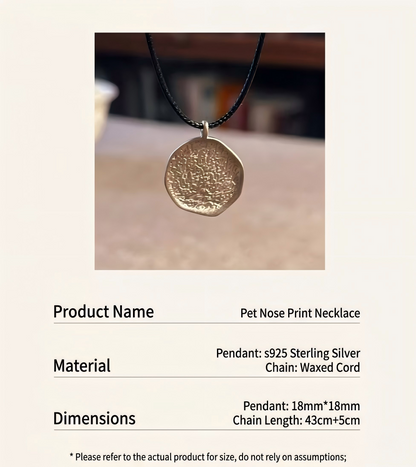 Pet Nose Print Necklace