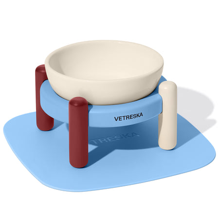 Mist & Merlot Pet Bowl & Mat Set