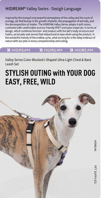 Valley Series Dog H-Harness and Leash Set