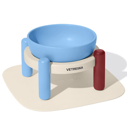 Mist & Merlot Pet Bowl & Mat Set