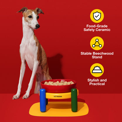 Chroma Ceramic Pet Bowl & Mat Set