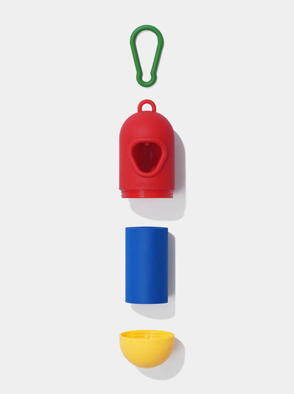 Chroma Poop Bags & Dispenser Set - Red