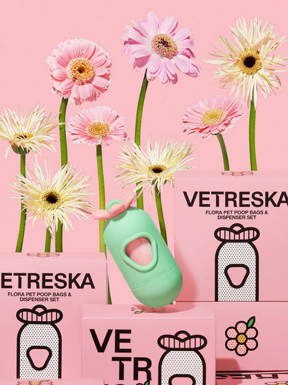 Flora Poop Bags & Dispenser Set