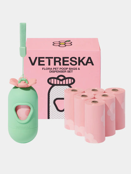Flora Poop Bags & Dispenser Set