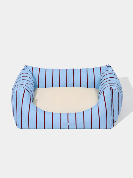 Mist And Merlot Pet Sofa - Cream & Stripes