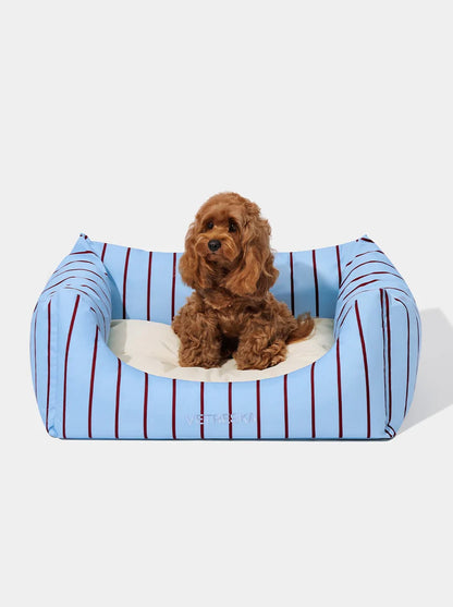 Mist And Merlot Pet Sofa - Cream & Stripes