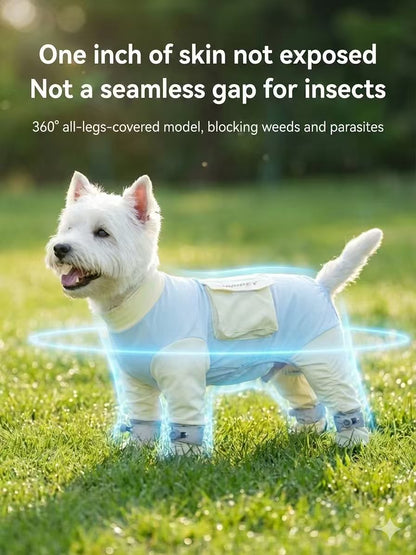 All-in-One Summer Dog Shield UPF 50+ Sun Protection & Bug-Proof Full Body Cooling Suit
